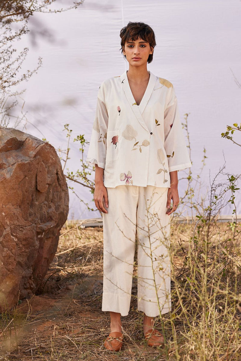 Ruyi co ord set cotton by Khara Kapas in white for women in Singapore