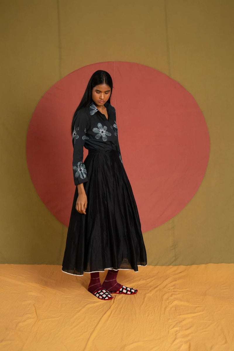 SD Shirt-Grey cotton top/shirt by Ka-Sha in grey for women in Singapore