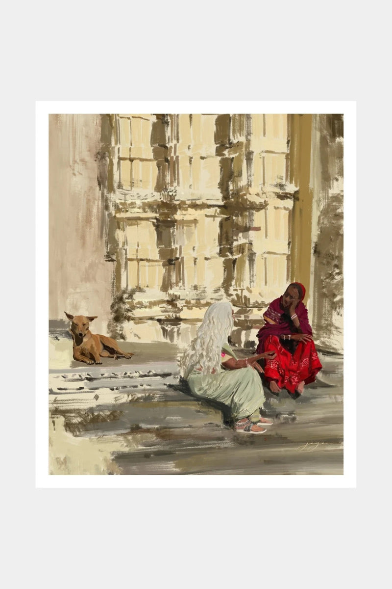 By the Ghat Artprint
