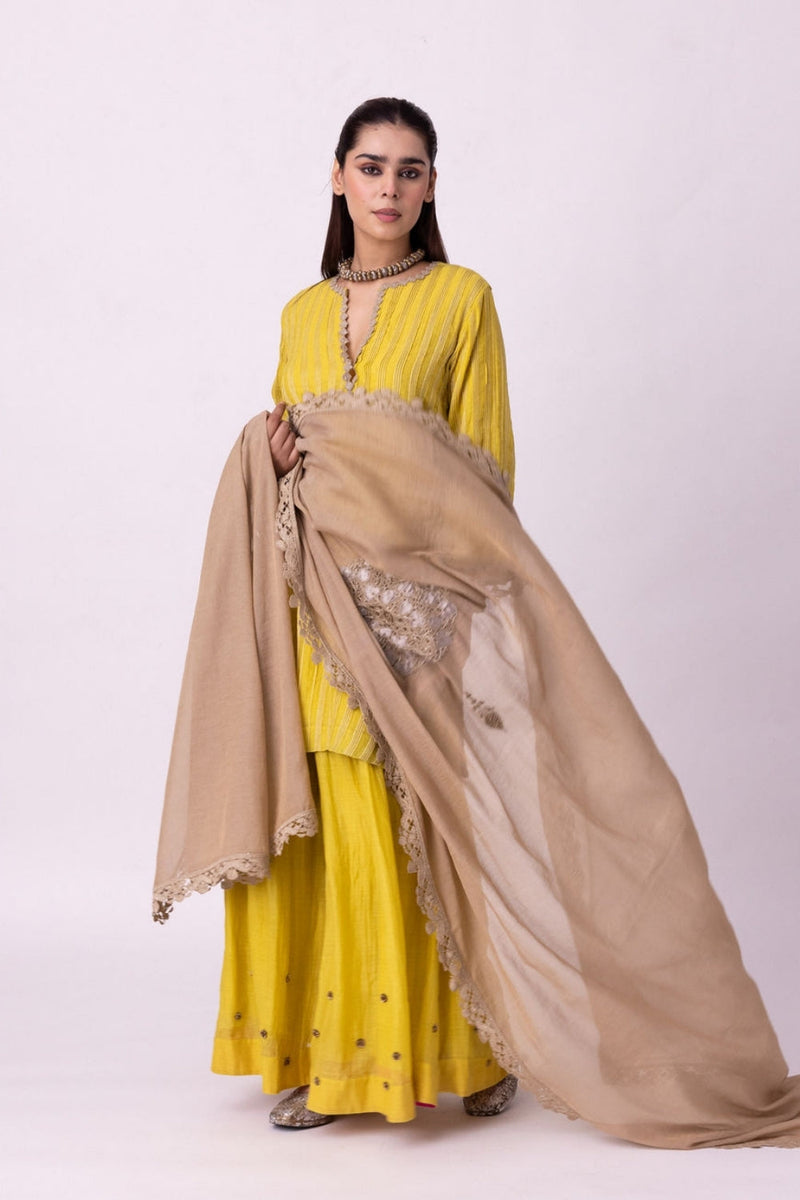 Viyana Dupatta tissue dupatta by Shades of India in grey for women in Singapore