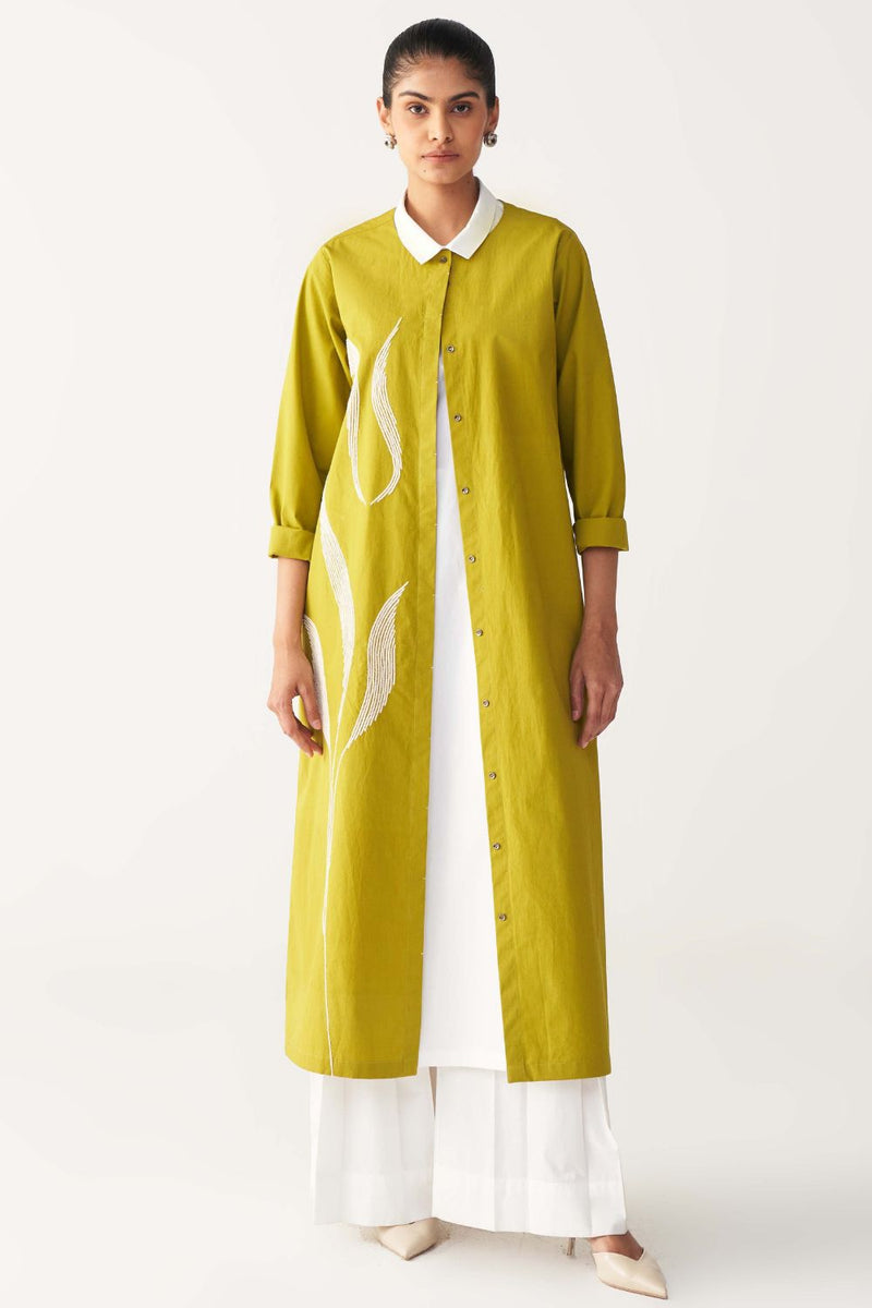 INFINITY EMB. JACKET -LIME poplin by THREE for women in Singapore