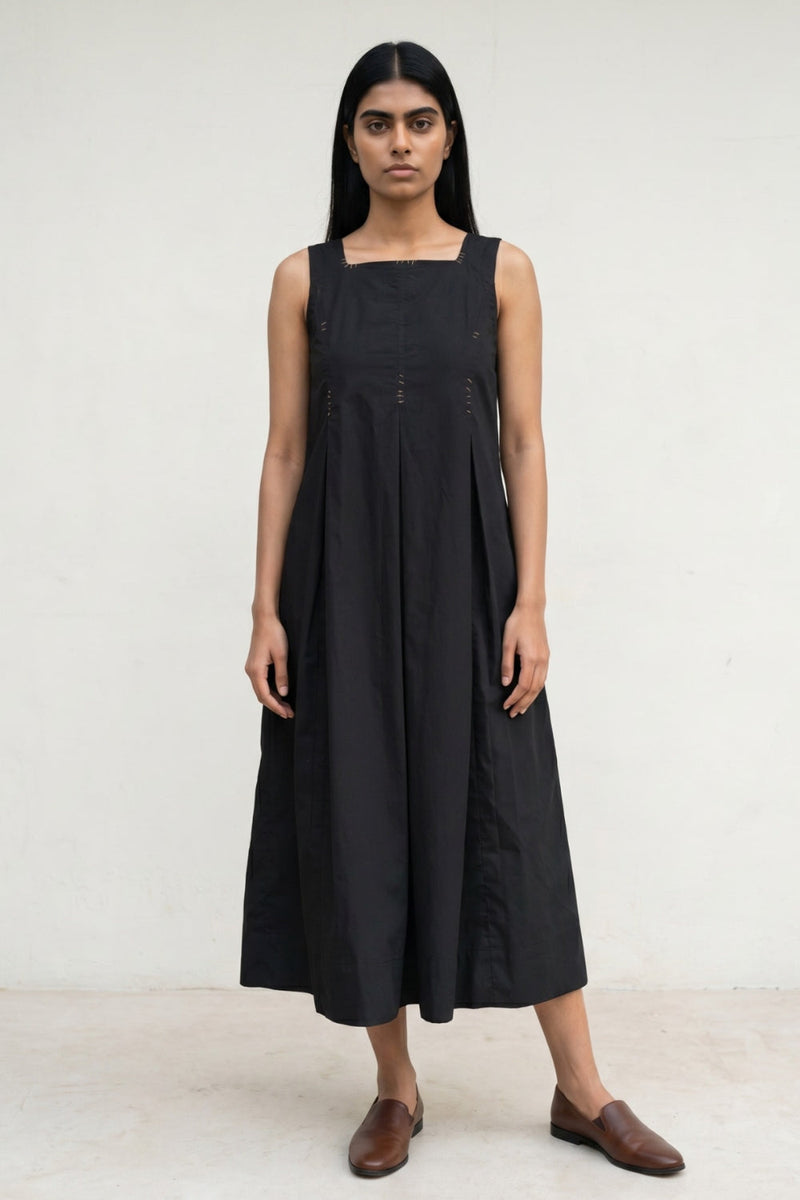 Natalie Black Dress poplin dress by Doodlage in black for women in Singapore