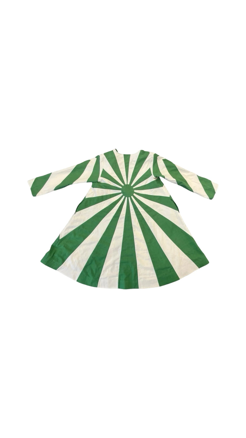 Urja Jacket-Green and White kora cotton jacket/overlay by Ka-Sha in green for women in Singapore