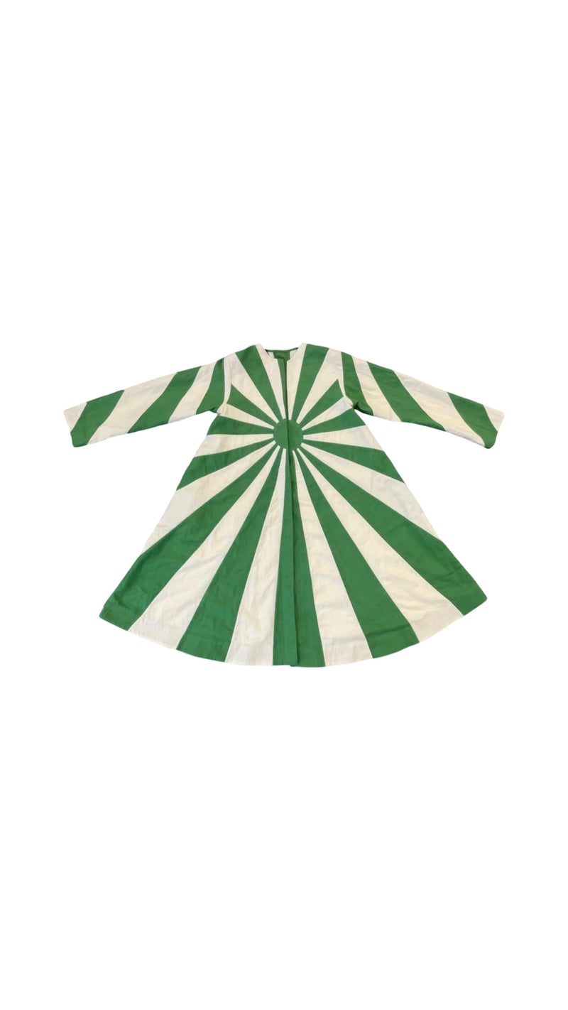 Urja Jacket-Green and White kora cotton jacket/overlay by Ka-Sha in green for women in Singapore