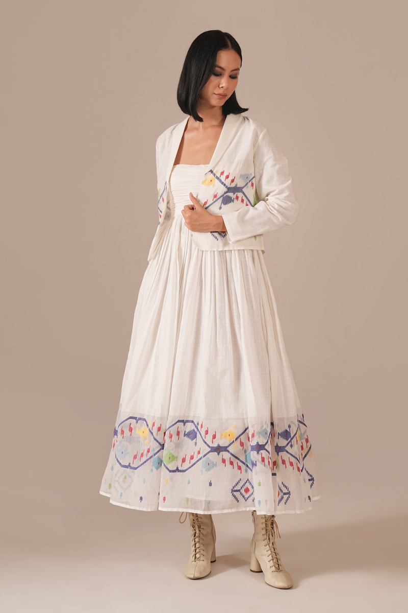 VANILLA VEIL SET 100% cotton Buy VANILLA VEIL SET from C&W | Co-Ord Sets for Women by Indigo Dreams in white color for women in Singapore