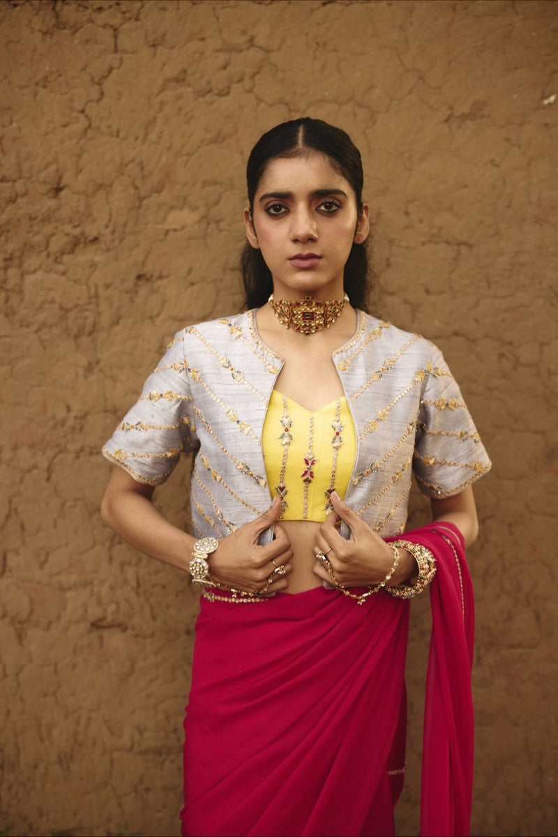 VEDA & TISHYA BUSTIER & CAPE