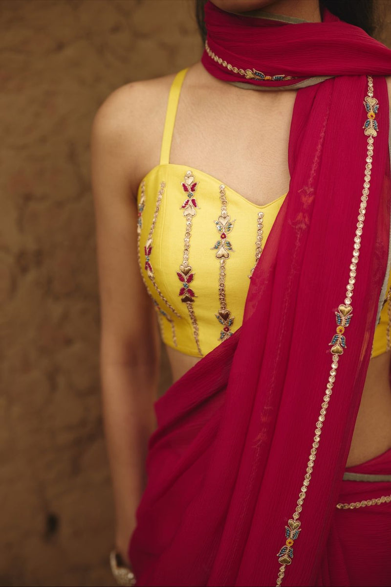 VEDA & TISHYA BUSTIER & CAPE