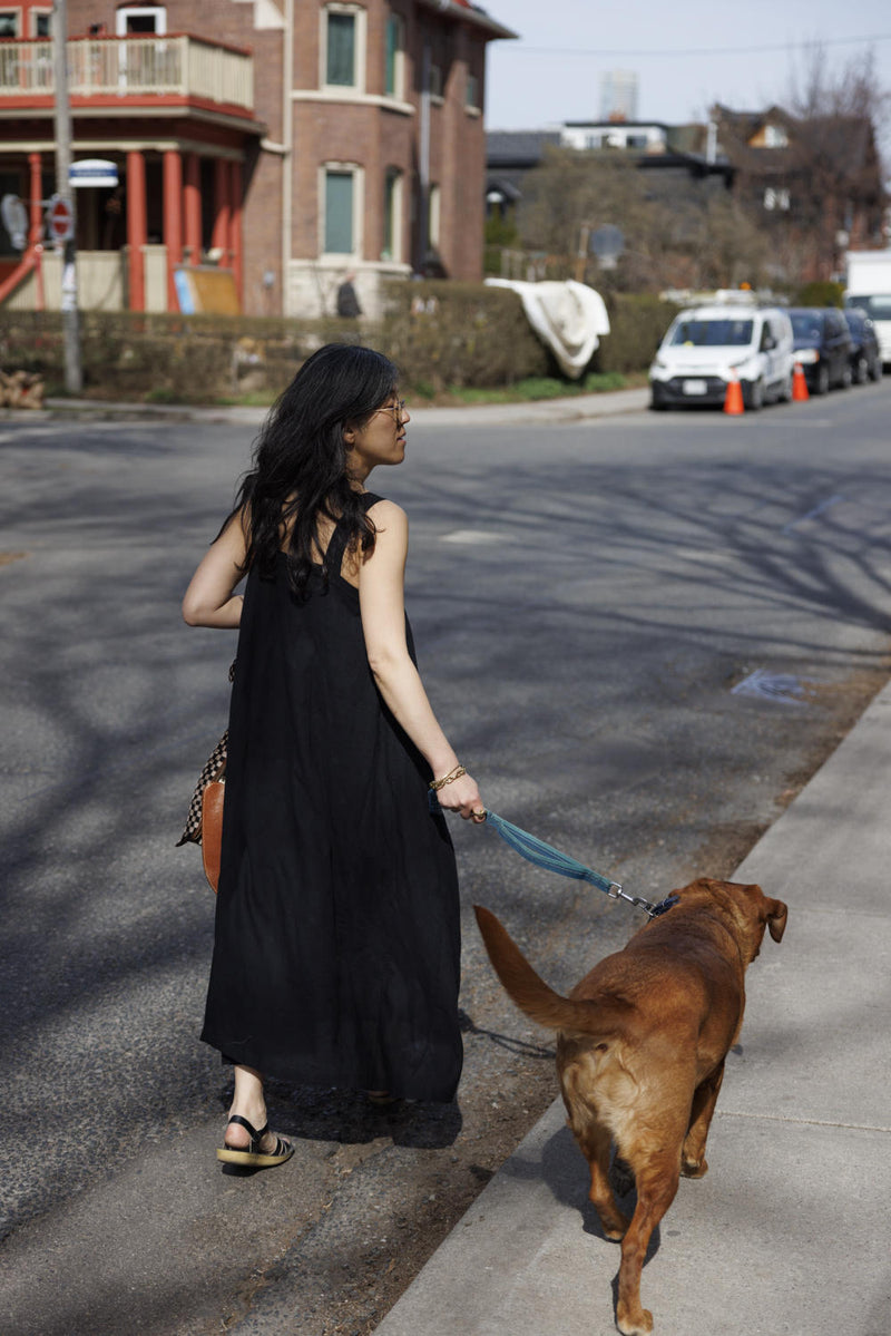 Everywhere Dress/ Vacation dress / Weekend dress-Black 100% cotton by World of Crow in black color for women in Singapore