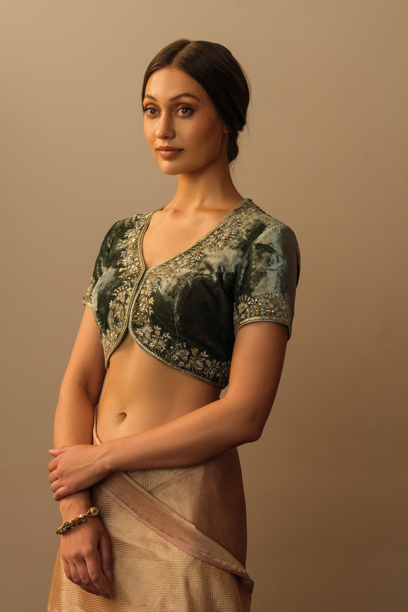 Velvet koti silver aquamarine Buy Velvet koti silver aquamarine from C&W | for Women by Mallika Mathur for women in Singapore