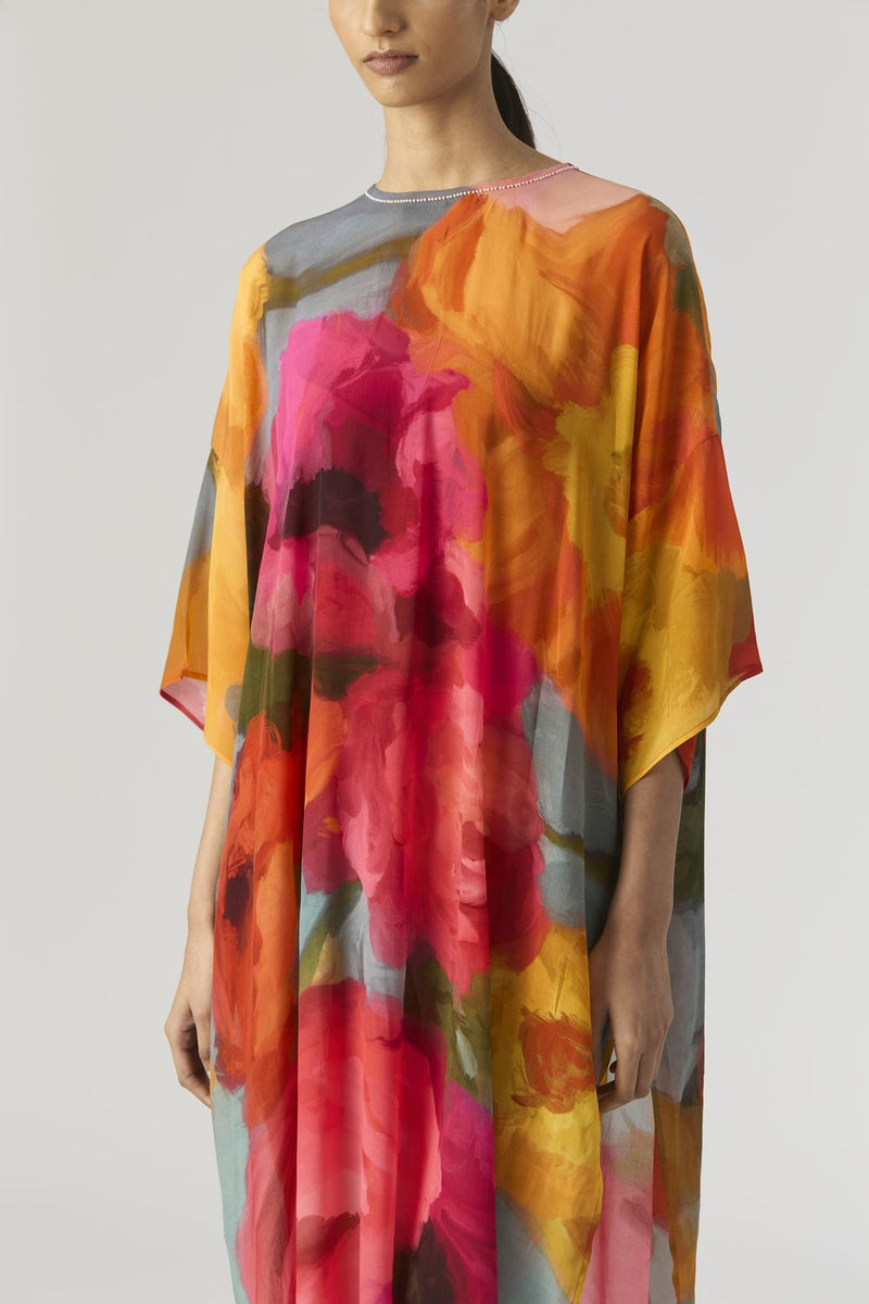 VERONICA KAFTAN SET silk by Yam in multi color for women in Singapore
