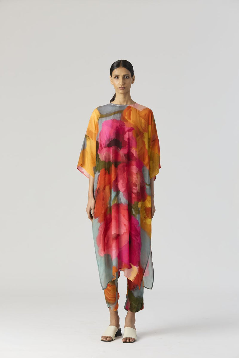 VERONICA KAFTAN SET silk by Yam in multi color for women in Singapore