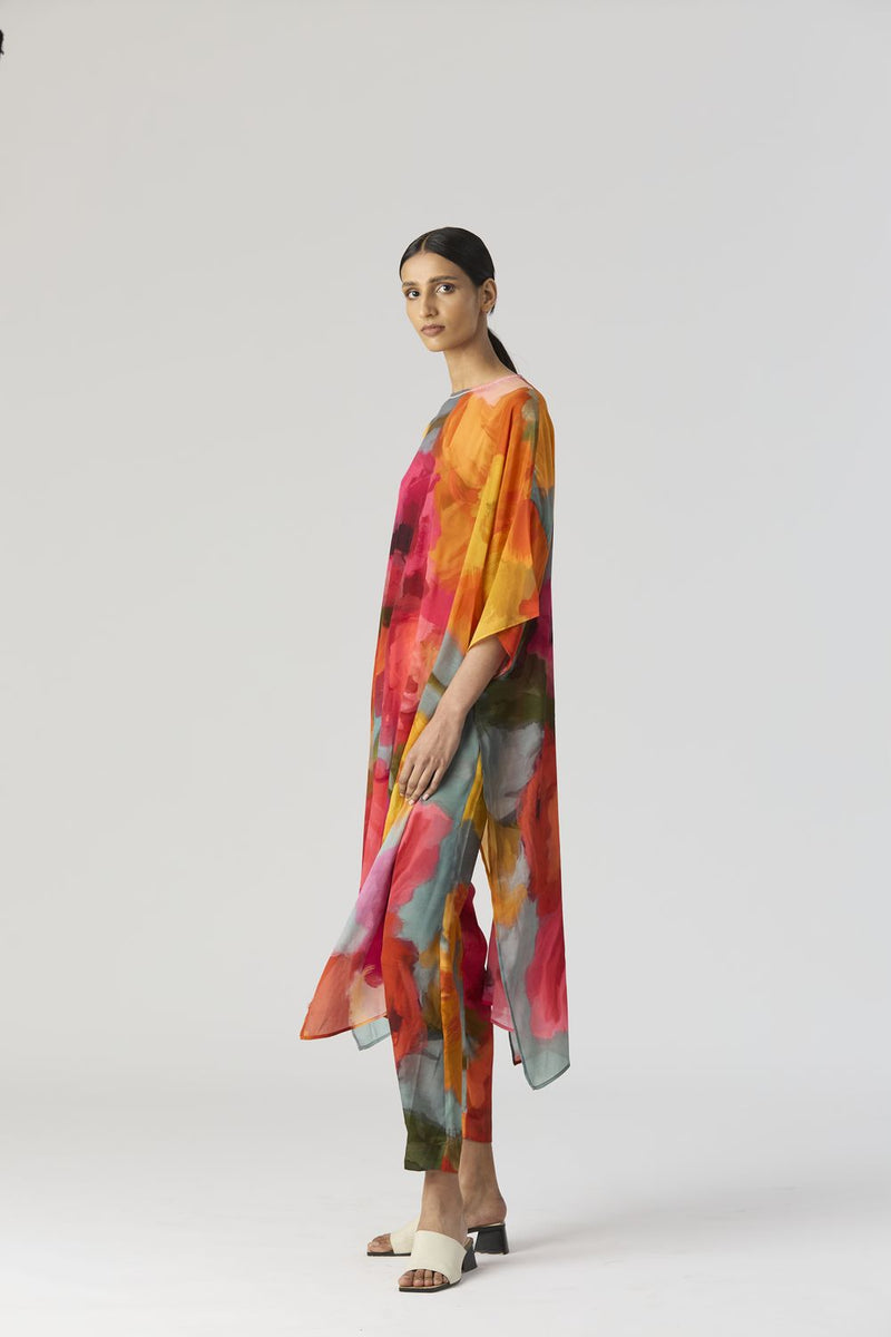 VERONICA KAFTAN SET silk by Yam in multi color for women in Singapore