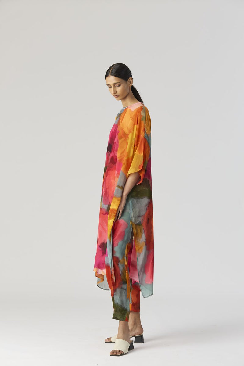 VERONICA KAFTAN SET silk by Yam in multi color for women in Singapore