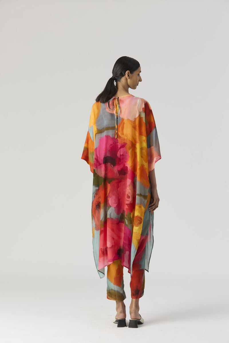 VERONICA KAFTAN SET silk by Yam in multi color for women in Singapore
