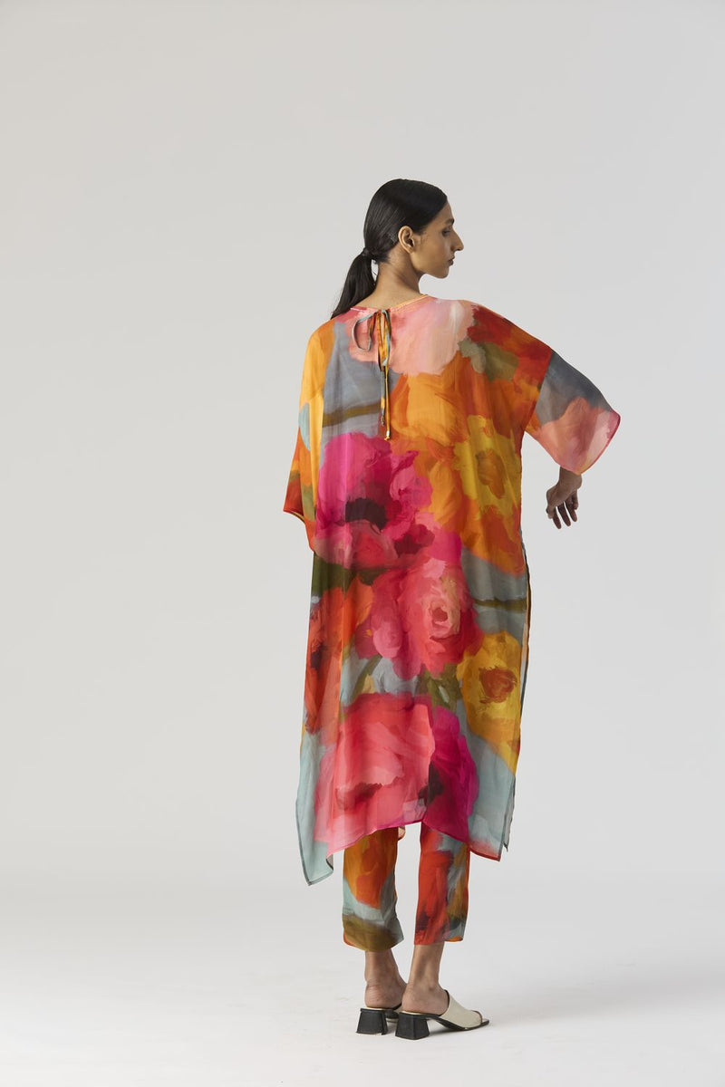 VERONICA KAFTAN SET silk by Yam in multi color for women in Singapore