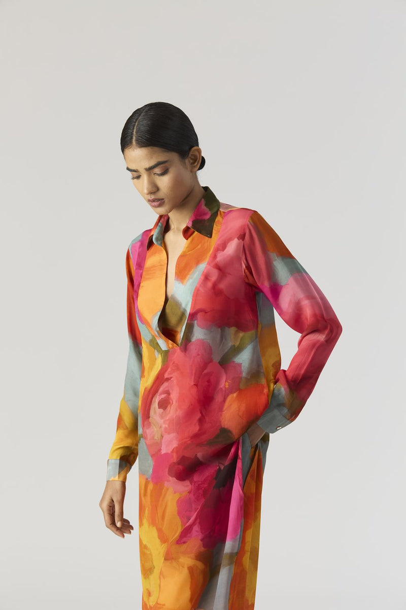 VERONICA LONG KURTA SET mul by Yam in multi color for women in Singapore