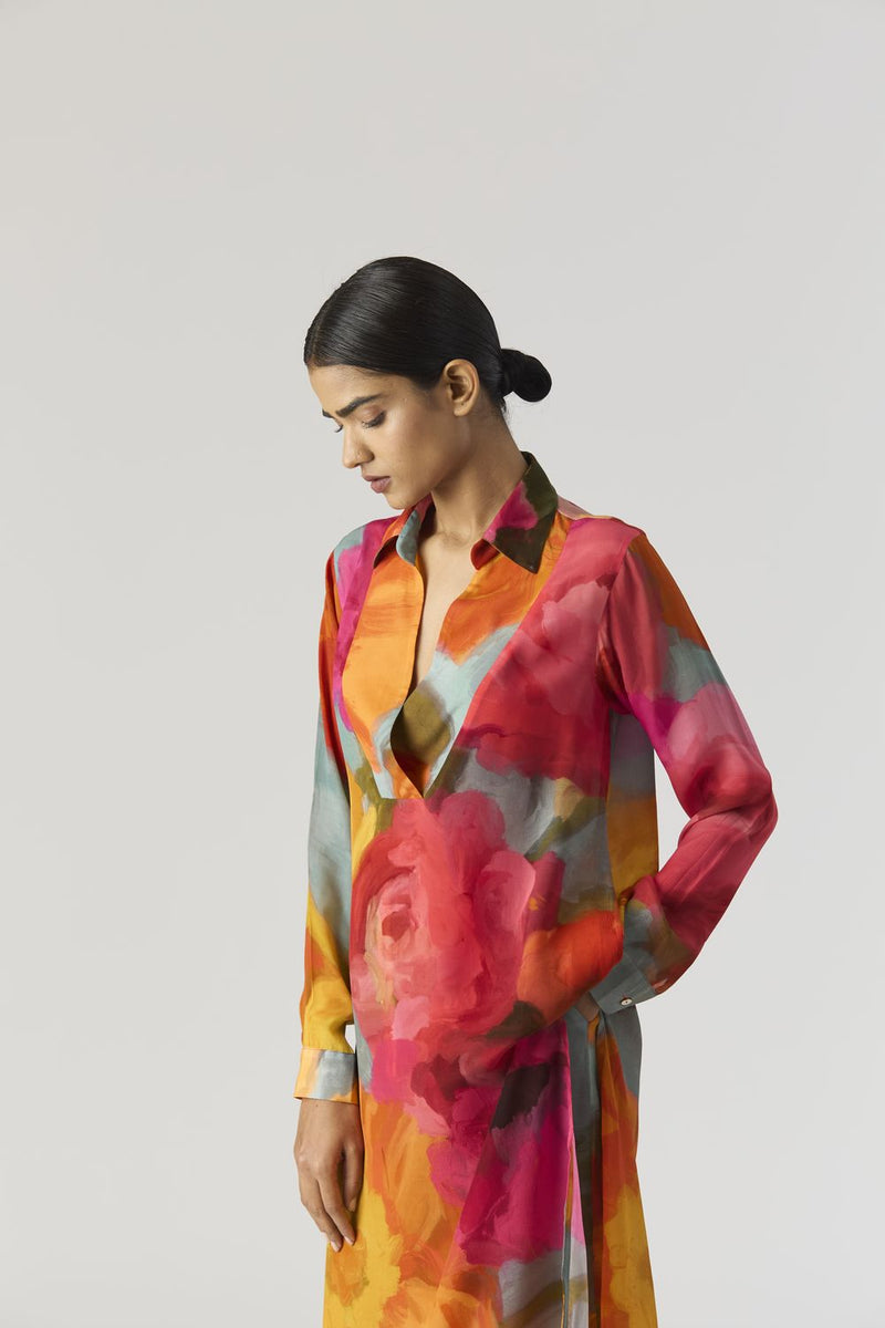 VERONICA LONG KURTA SET mul by Yam in multi color for women in Singapore