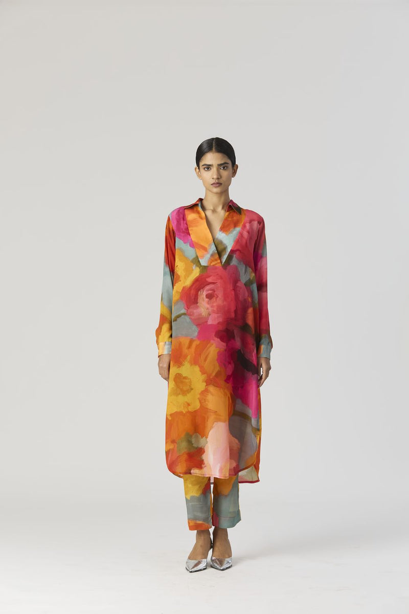 VERONICA LONG KURTA SET mul by Yam in multi color for women in Singapore