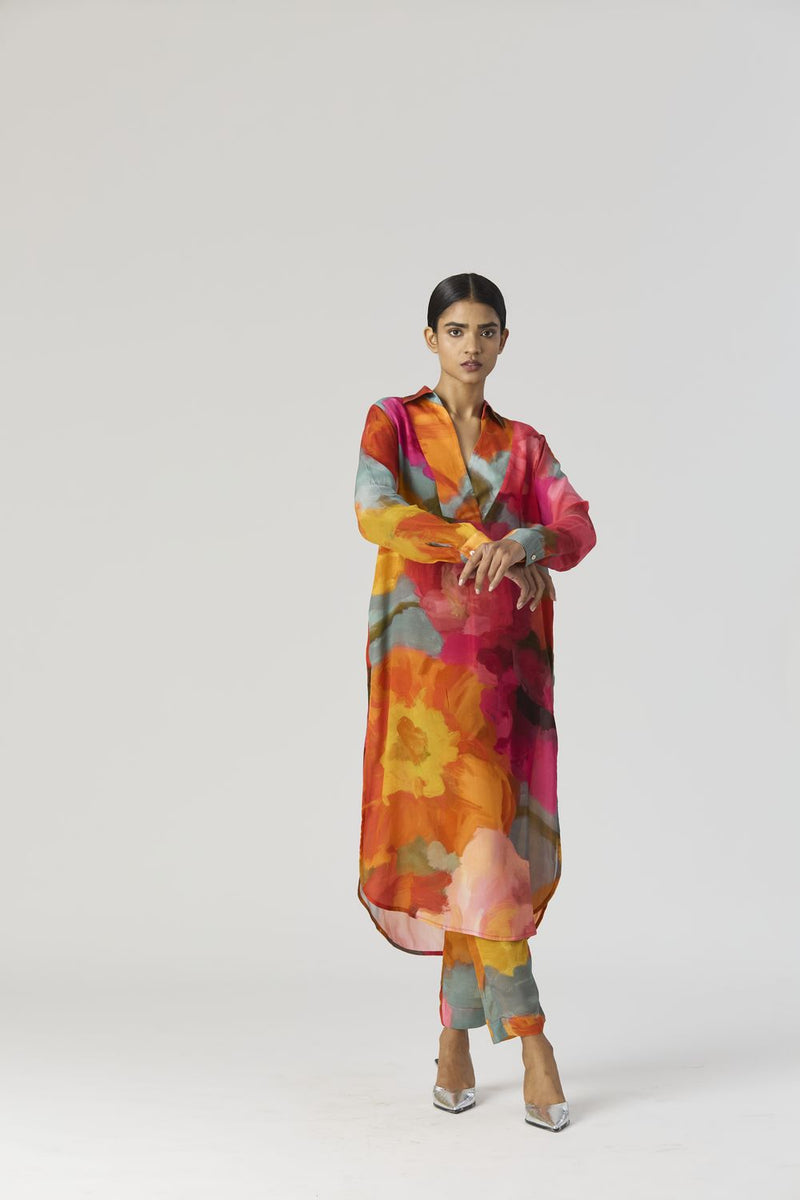 VERONICA LONG KURTA SET mul by Yam in multi color for women in Singapore