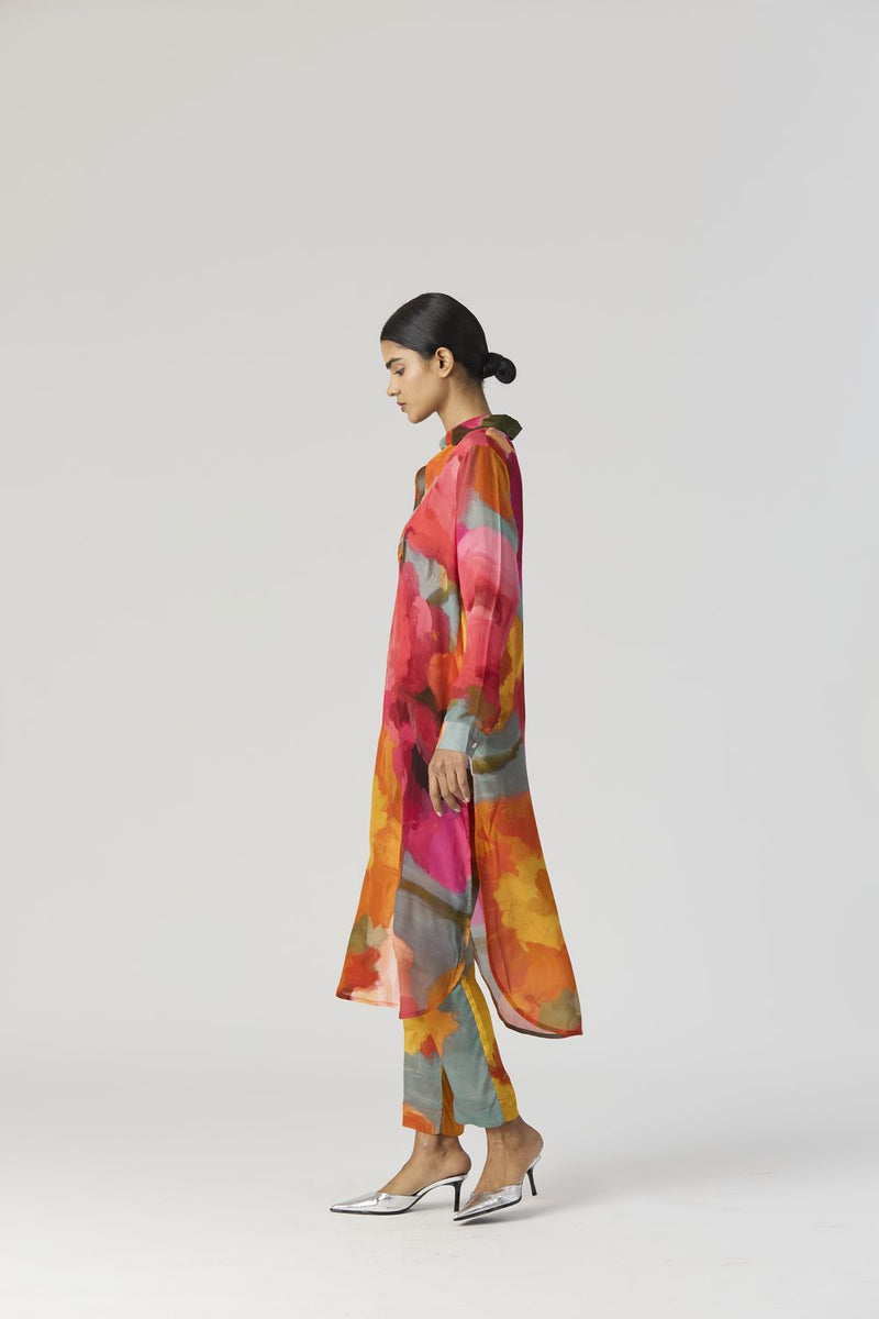 VERONICA LONG KURTA SET mul by Yam in multi color for women in Singapore