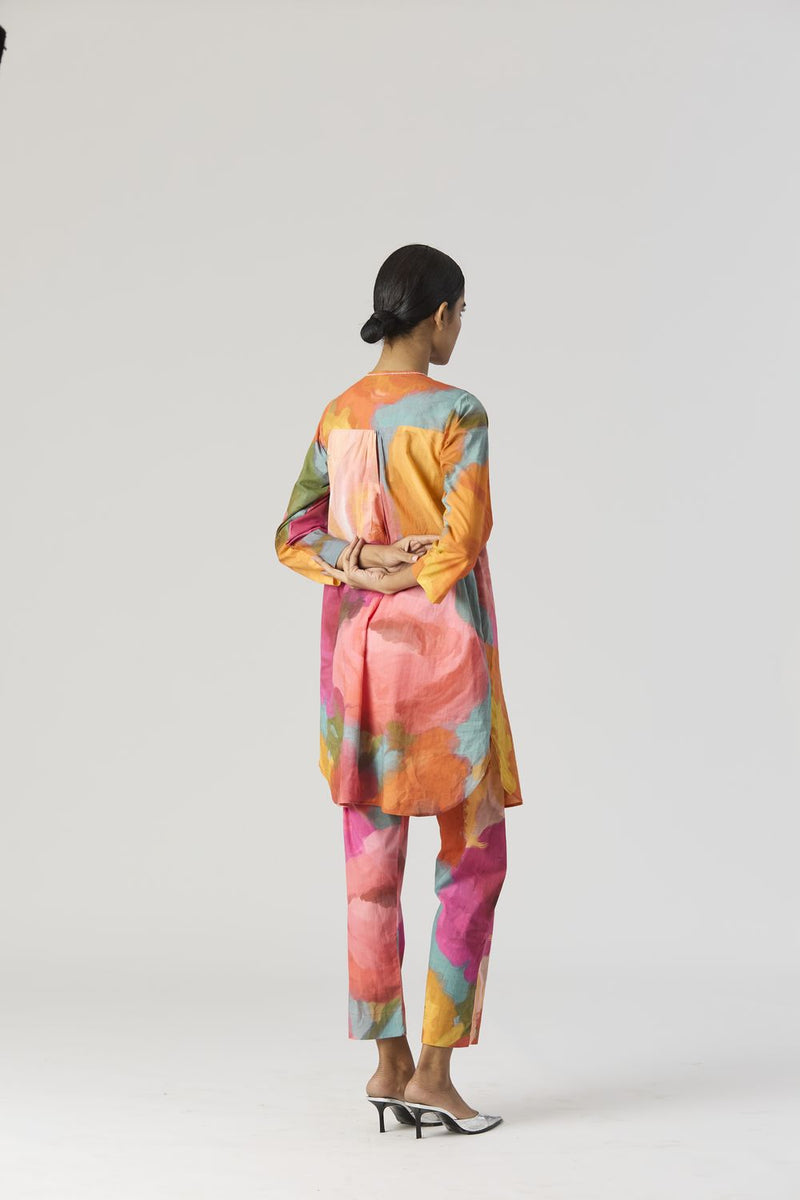 VERONICA SHORT KURTA SET cotton by Yam in multi color for women in Singapore