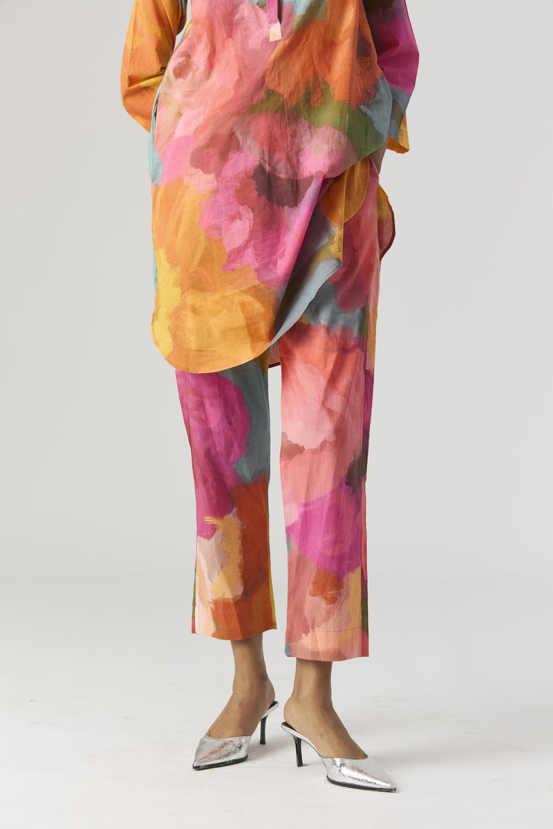 VERONICA SHORT KURTA SET cotton by Yam in multi color for women in Singapore