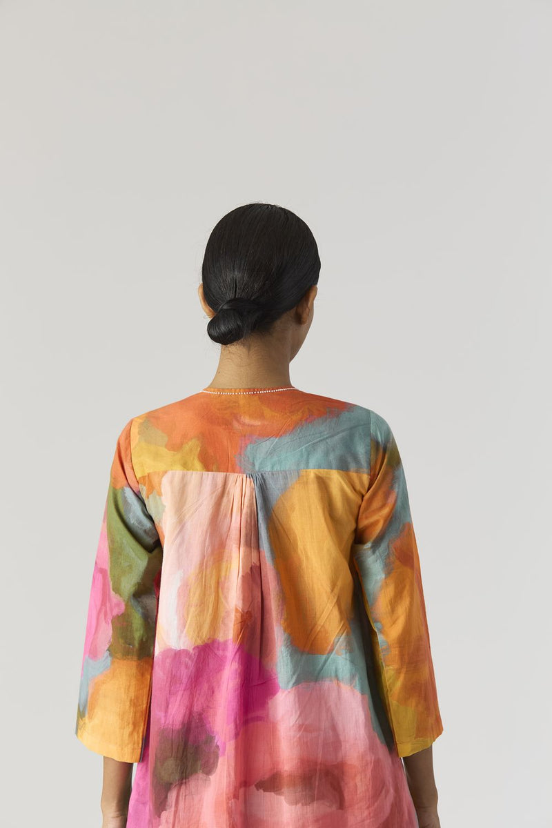 VERONICA SHORT KURTA SET cotton by Yam in multi color for women in Singapore
