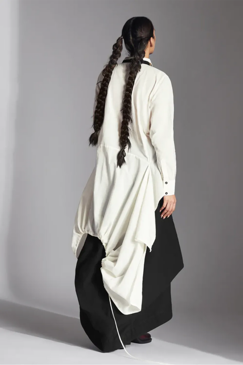 Vian Shirt-White cotton by Chola in white color for women in Singapore