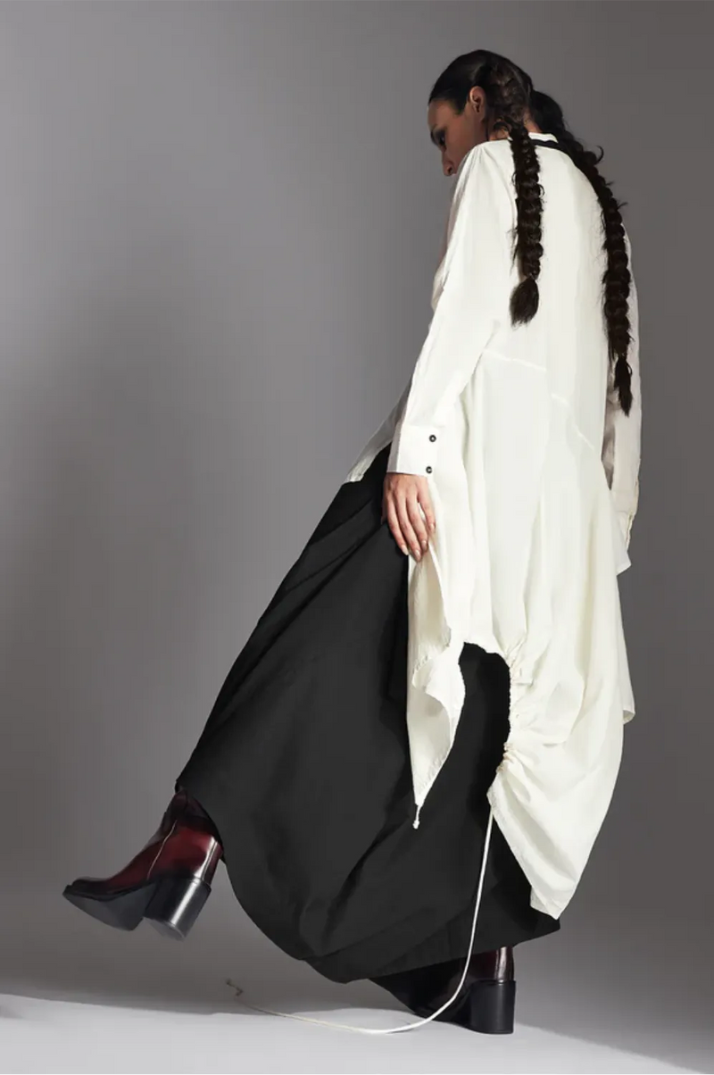 Vian Shirt-White cotton by Chola in white color for women in Singapore