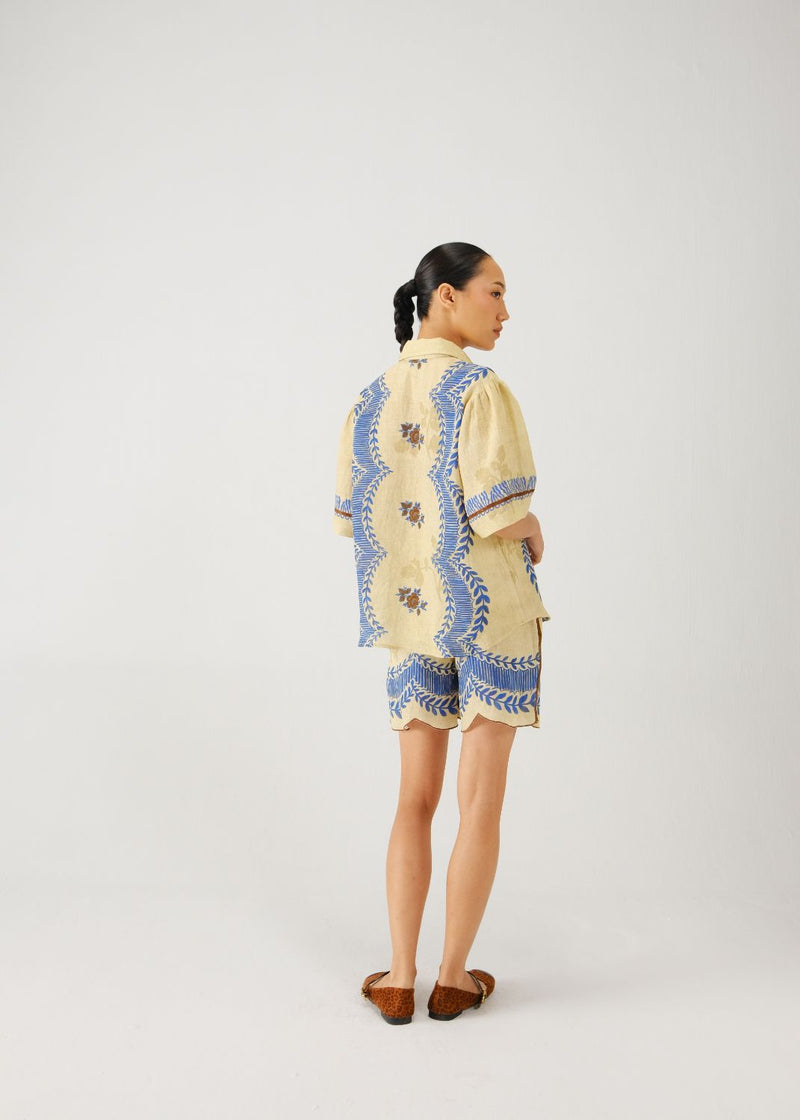 Victorian set-Bluebell linen by CORD for women in Singapore