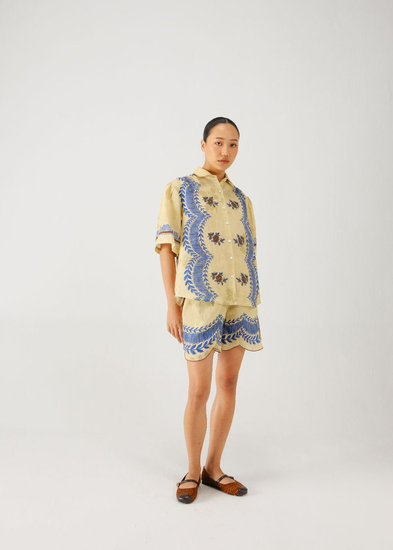 Victorian set-Bluebell linen by CORD for women in Singapore