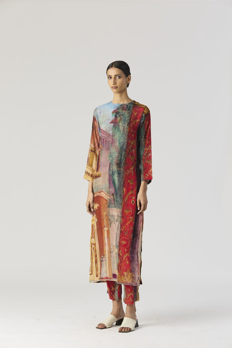 VILLA ROMA LONG KURTA SET mul by Yam in multi color for women in Singapore