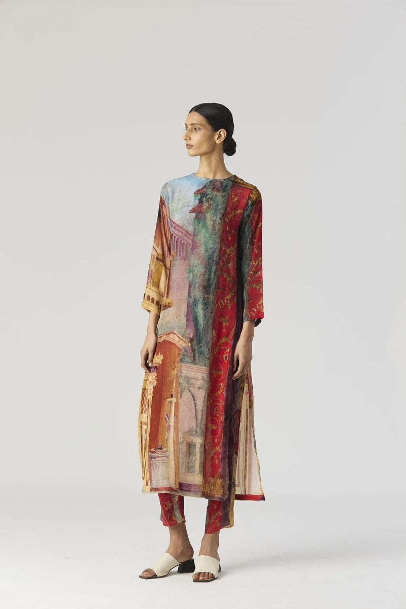 VILLA ROMA LONG KURTA SET mul by Yam in multi color for women in Singapore