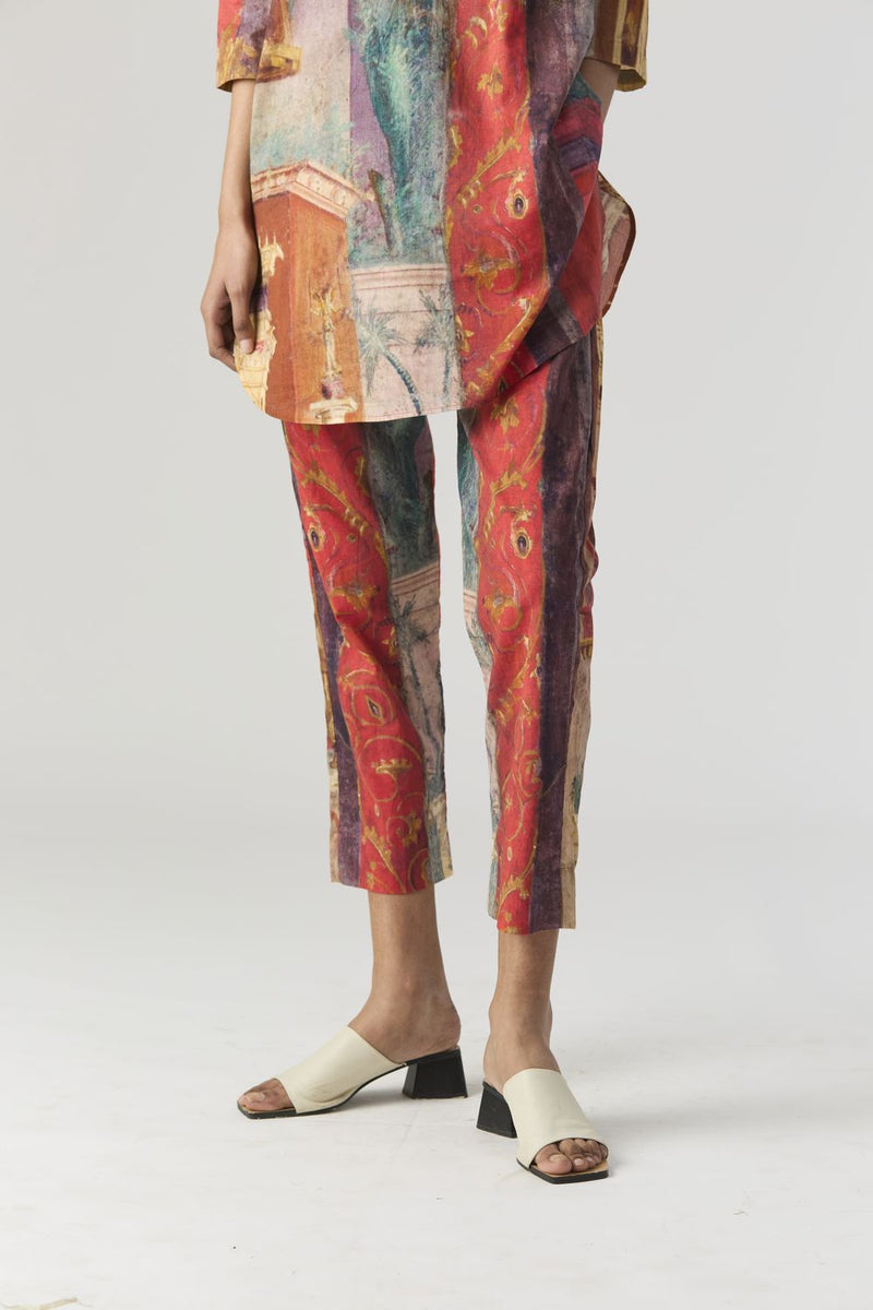 VILLA ROMA SHORT KURTA SET cotton by Yam in multi color for women in Singapore