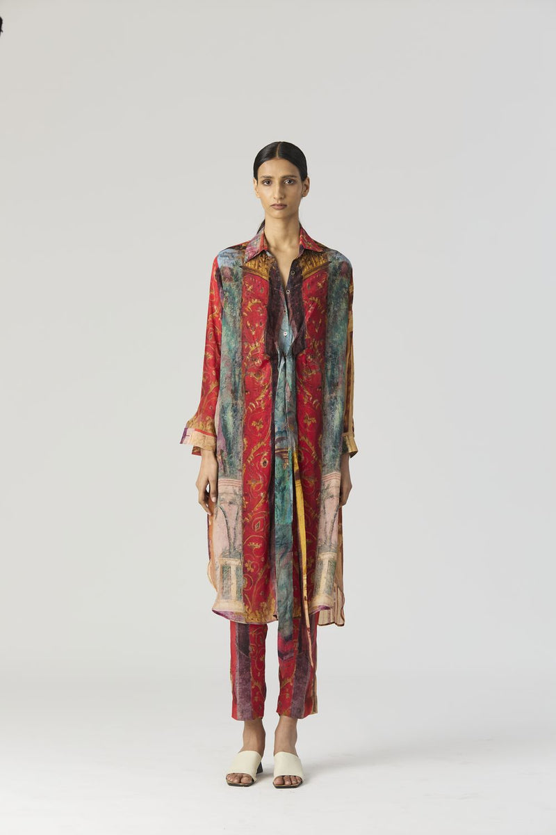 VILLA ROMA WRAP KURTA SET mul by Yam in multi color for women in Singapore