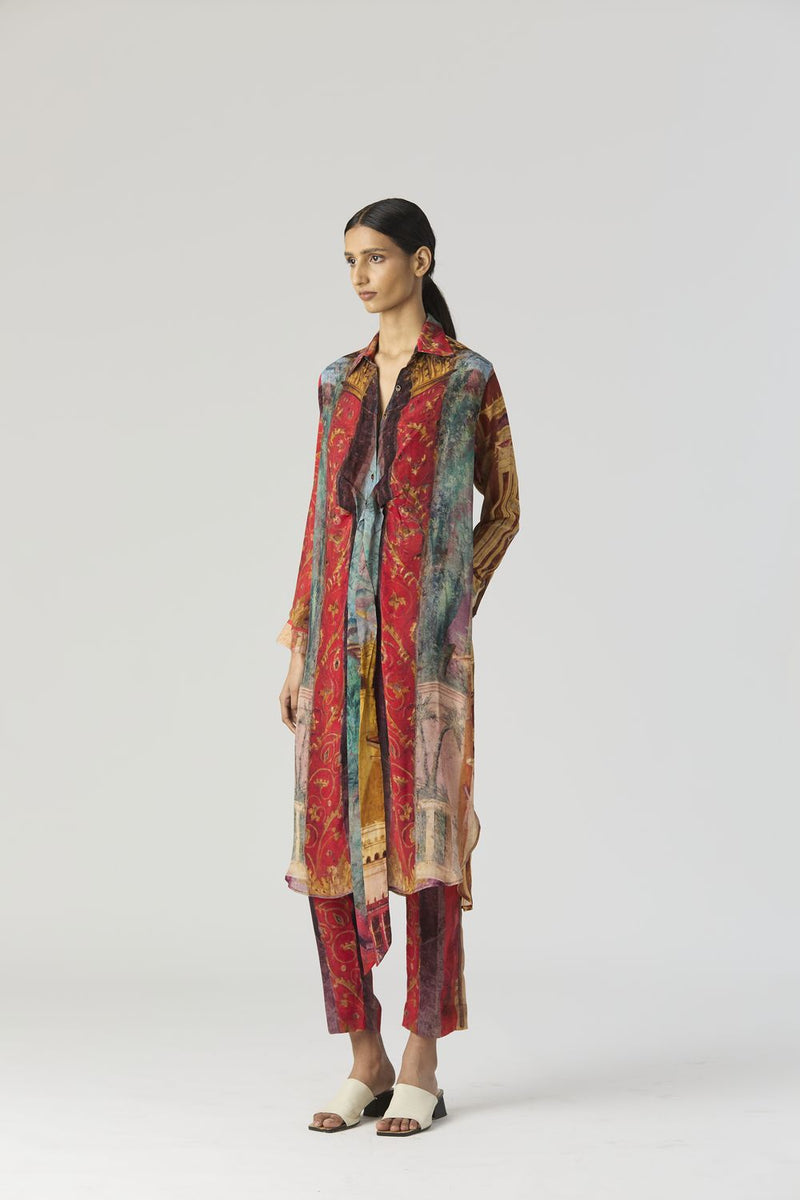 VILLA ROMA WRAP KURTA SET mul by Yam in multi color for women in Singapore
