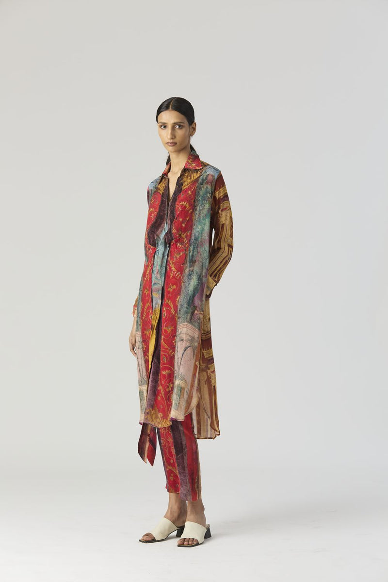 VILLA ROMA WRAP KURTA SET mul by Yam in multi color for women in Singapore