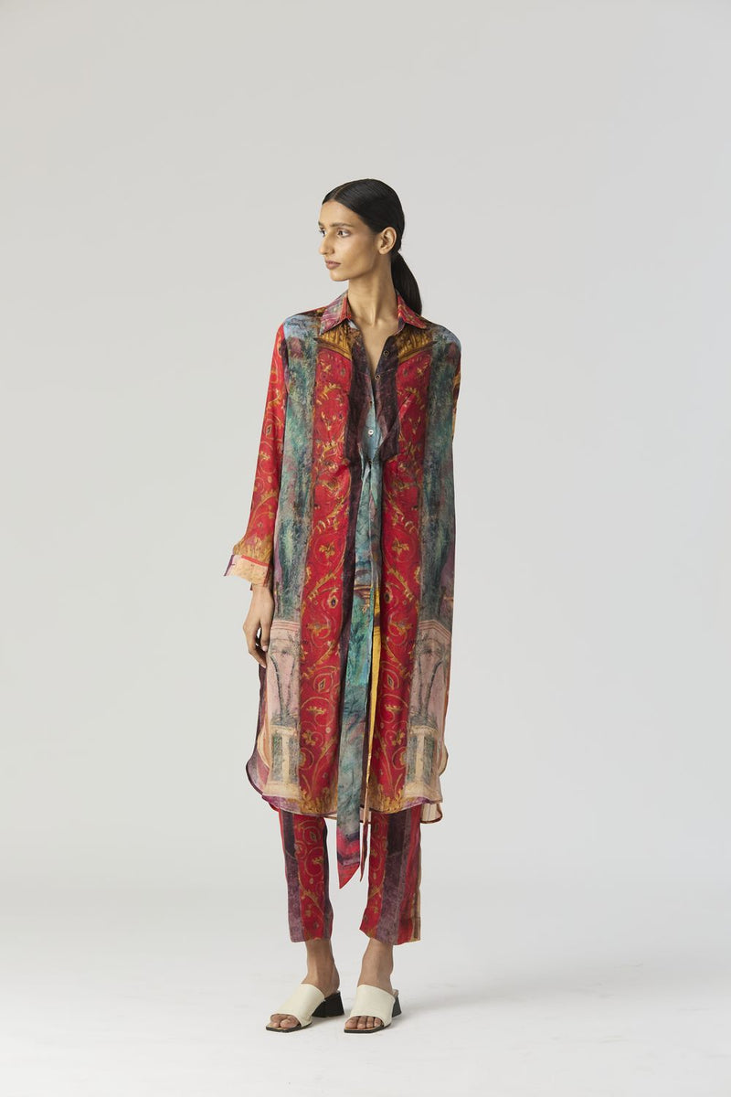 VILLA ROMA WRAP KURTA SET mul by Yam in multi color for women in Singapore