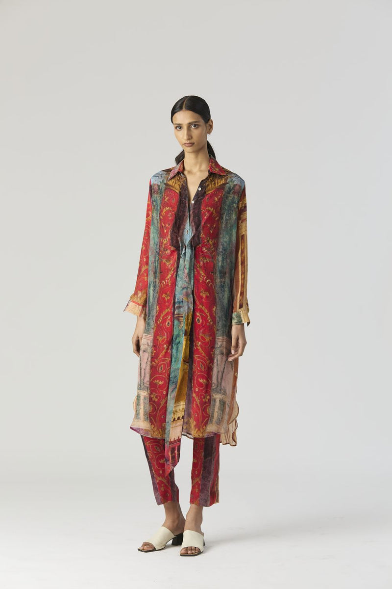 VILLA ROMA WRAP KURTA SET mul by Yam in multi color for women in Singapore