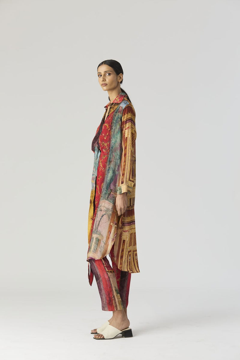 VILLA ROMA WRAP KURTA SET mul by Yam in multi color for women in Singapore