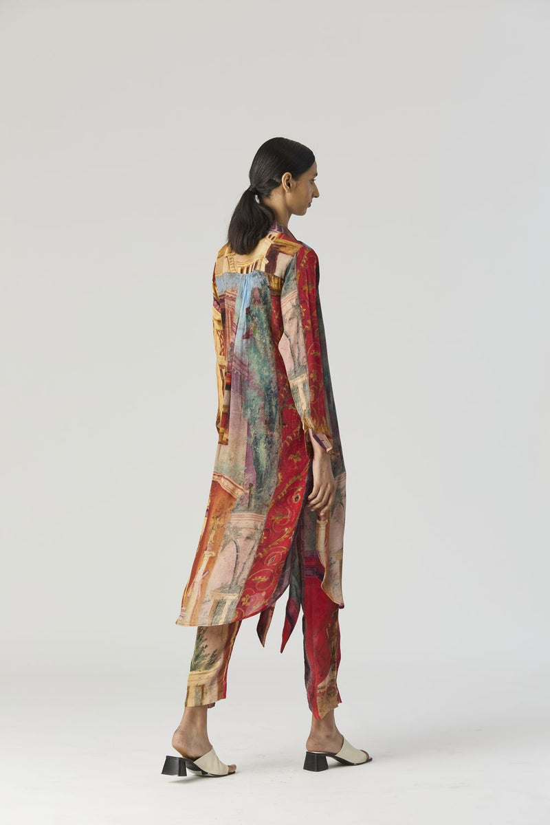 VILLA ROMA WRAP KURTA SET mul by Yam in multi color for women in Singapore