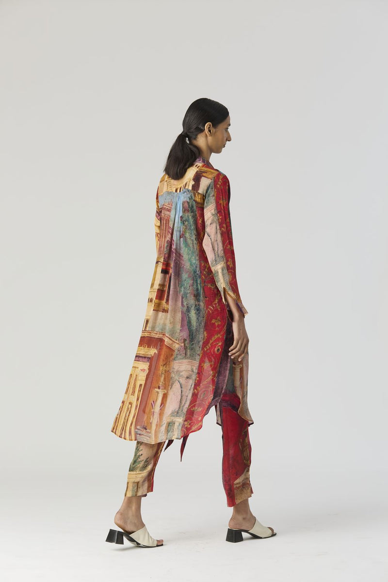 VILLA ROMA WRAP KURTA SET mul by Yam in multi color for women in Singapore