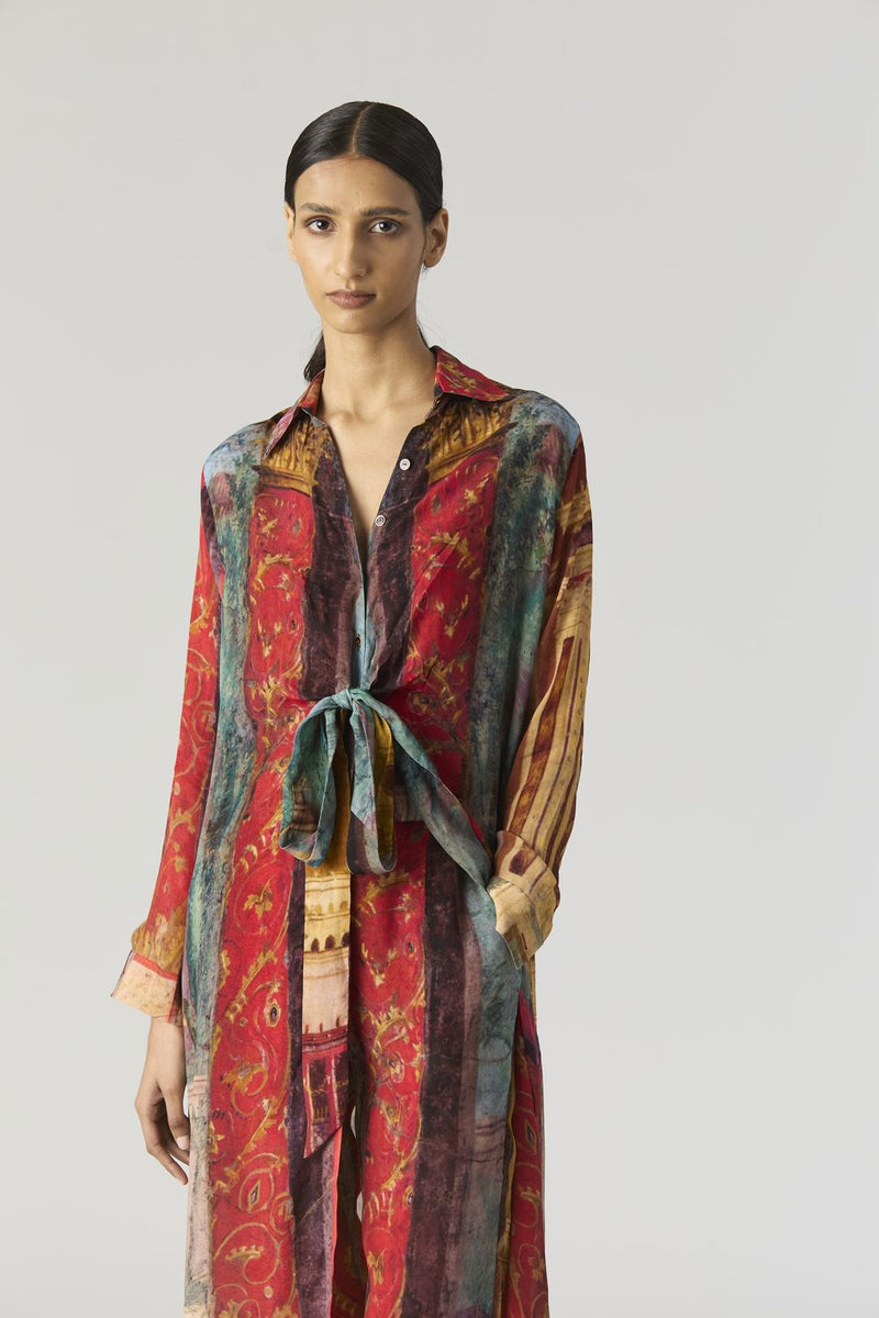 VILLA ROMA WRAP KURTA SET mul by Yam in multi color for women in Singapore