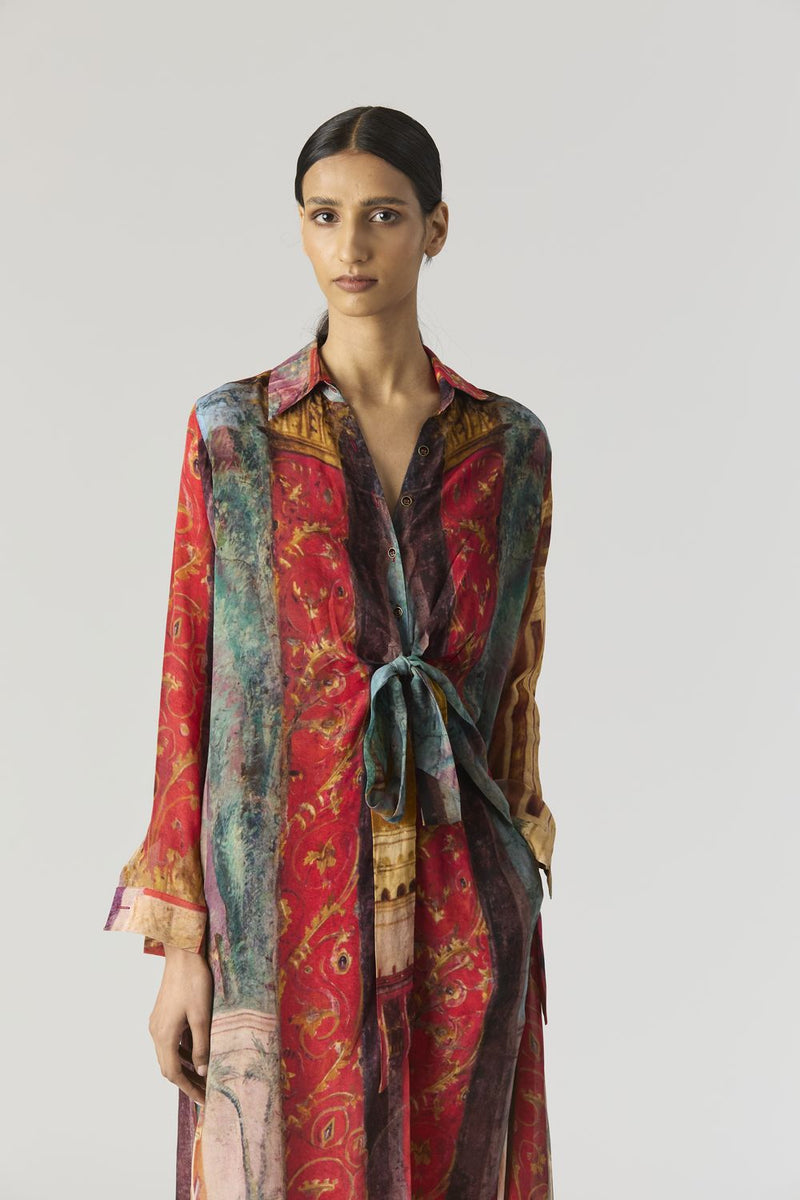 VILLA ROMA WRAP KURTA SET mul by Yam in multi color for women in Singapore
