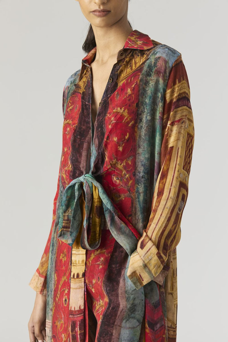 VILLA ROMA WRAP KURTA SET mul by Yam in multi color for women in Singapore