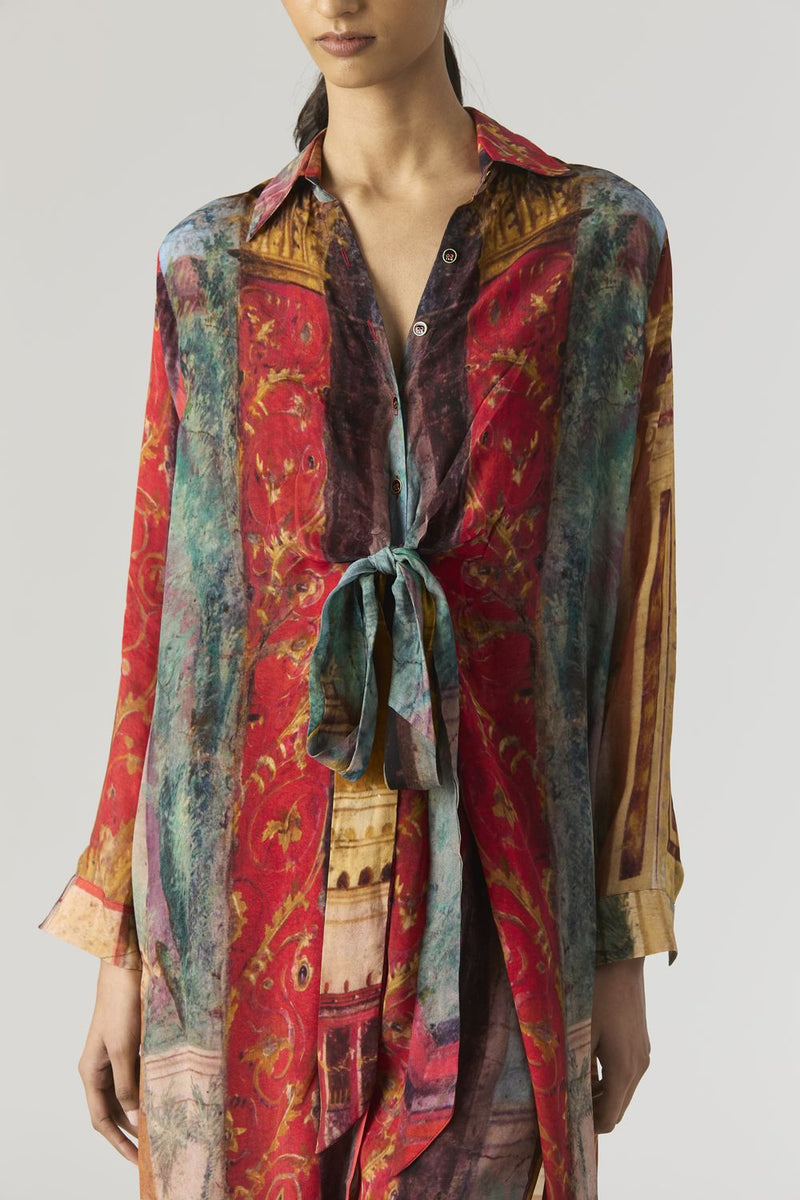 VILLA ROMA WRAP KURTA SET mul by Yam in multi color for women in Singapore