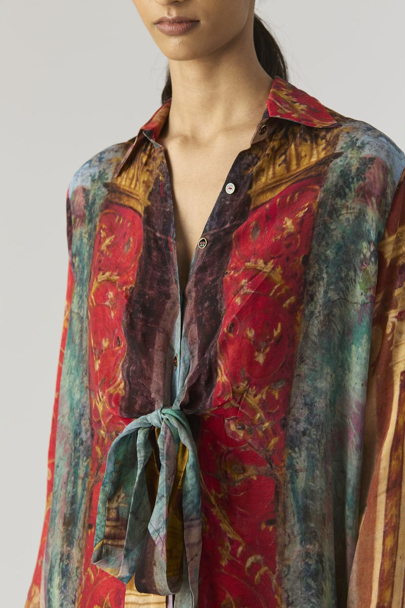 VILLA ROMA WRAP KURTA SET mul by Yam in multi color for women in Singapore