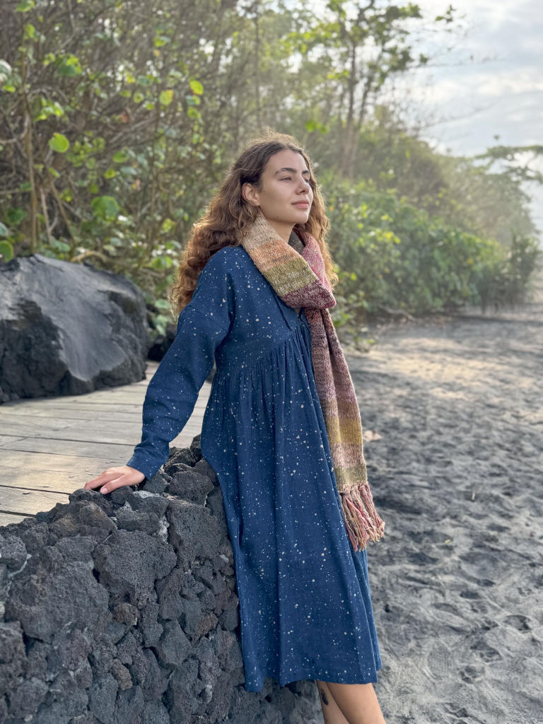 Vintage Collar Dress x Erica cotton by World of Crow for women in Singapore