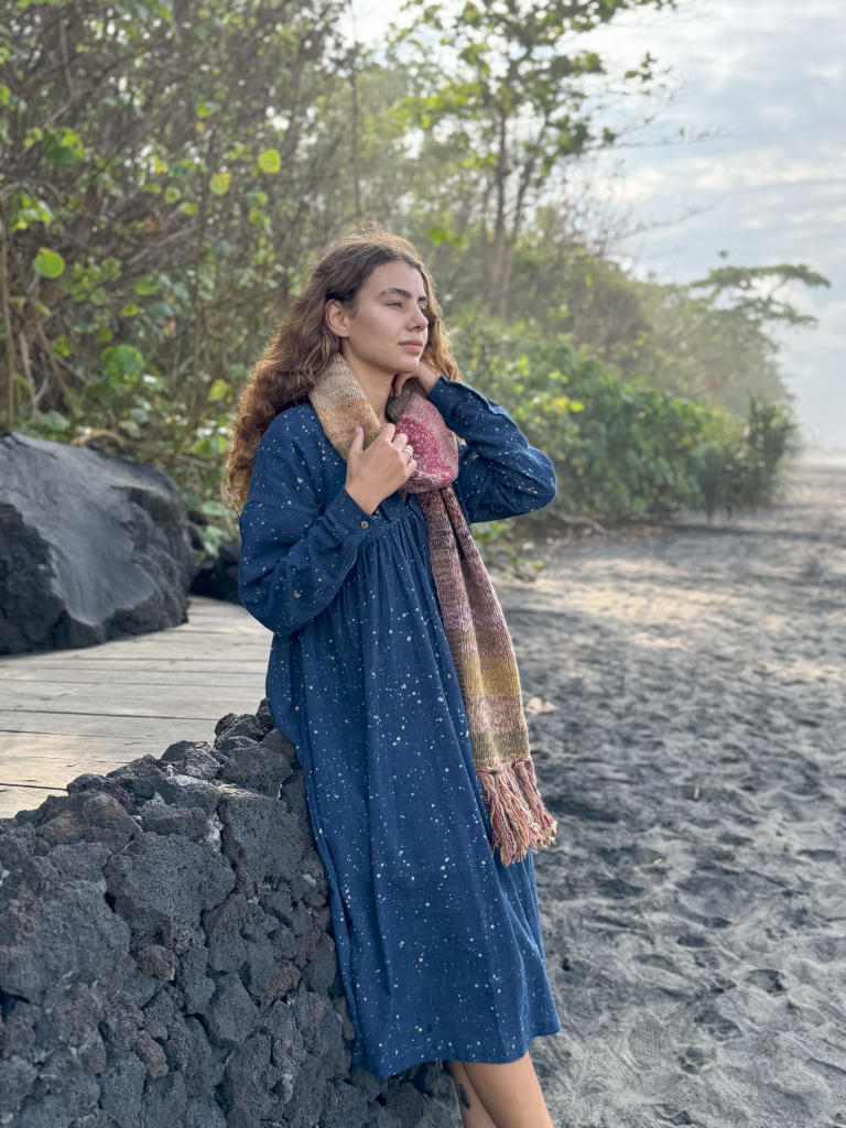 Vintage Collar Dress x Erica cotton by World of Crow for women in Singapore