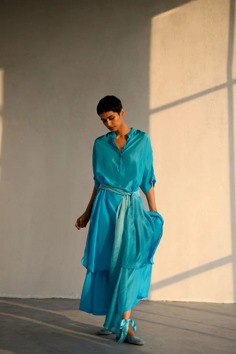 Virya Kurta Set silk Buy Virya Kurta Set from C&W | Light Kurta Sets for Women by Ituvana in green color for women in Singapore